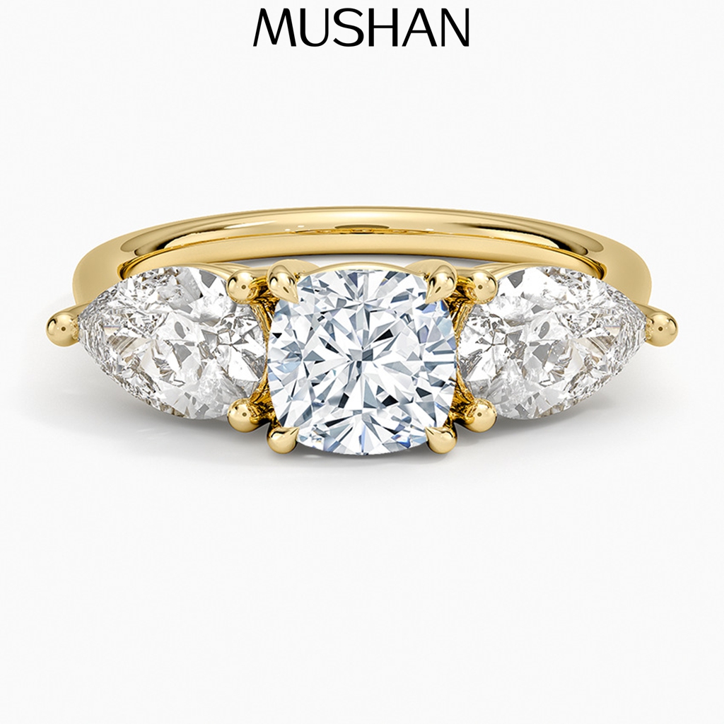 Moissanite Ring - MUSHAN Özel Tasarım Mücevher Gümüş Yüzük