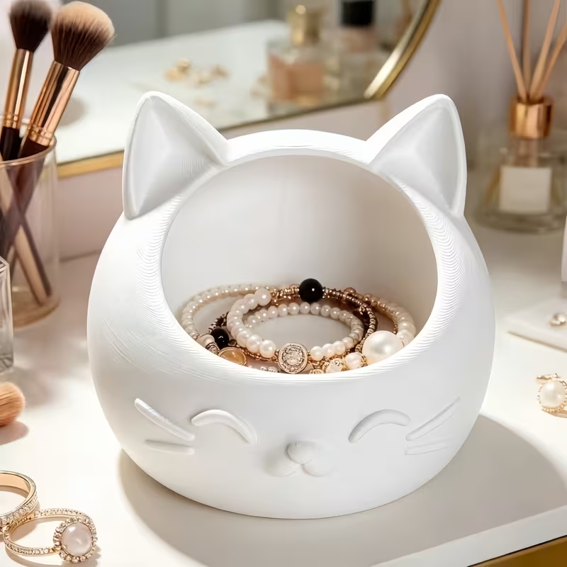 Jewelry Box Watches Bracelets - Mini Karikatür Kedi Şeklinde Saklama Kutusu,