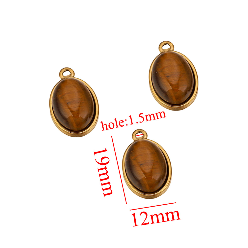 Moon Star Earrings - 3 adet/grup Paslanmaz Çelik Elips Kaplan