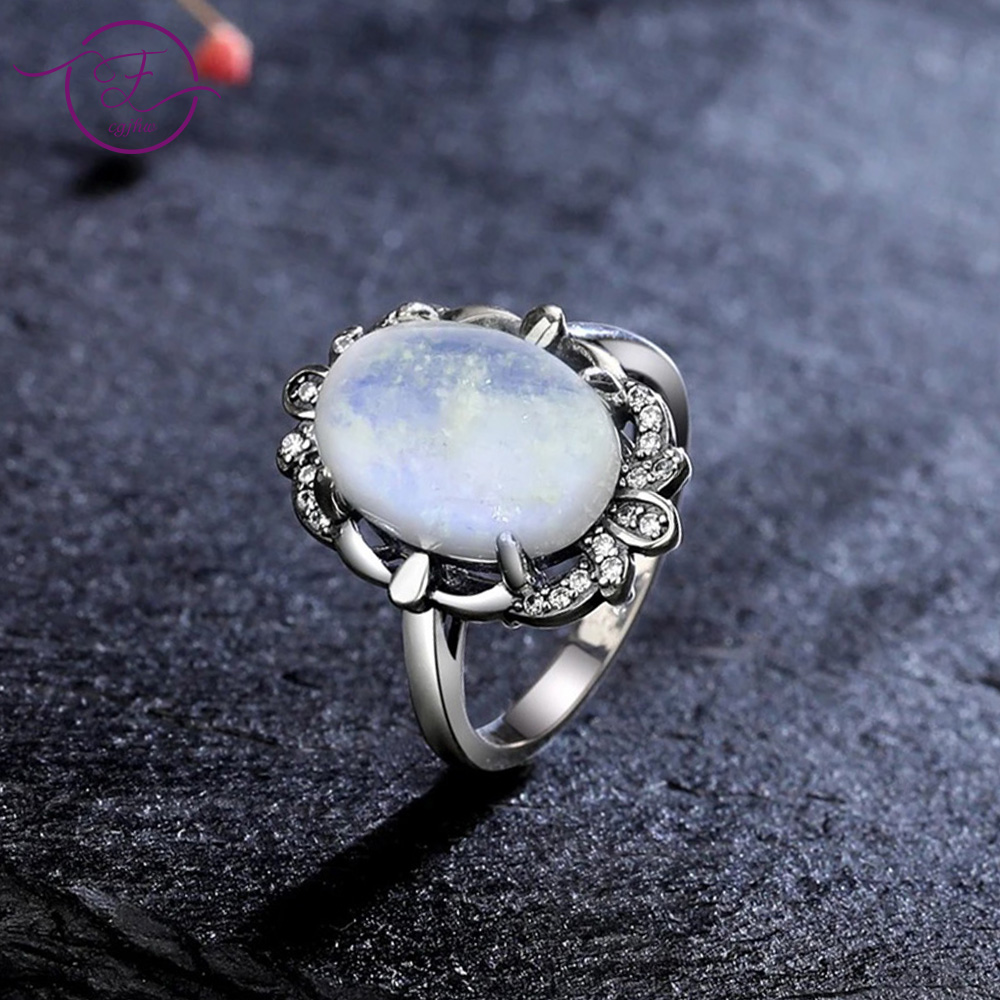 Turquoise Stone Ring - Vintage Aytaşı Yüzükler Kadın Erkek için