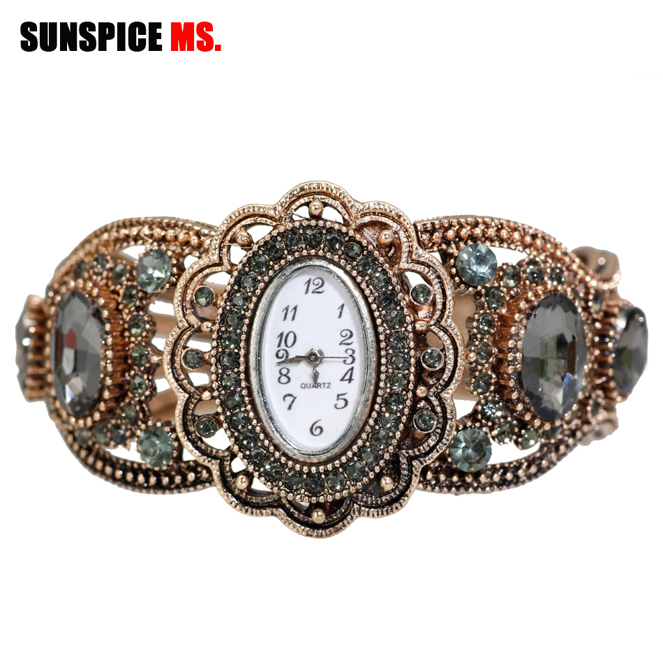 Indian Jewelry Watches - SUNSPICE-MS kuvars kol saati Retro Vintage