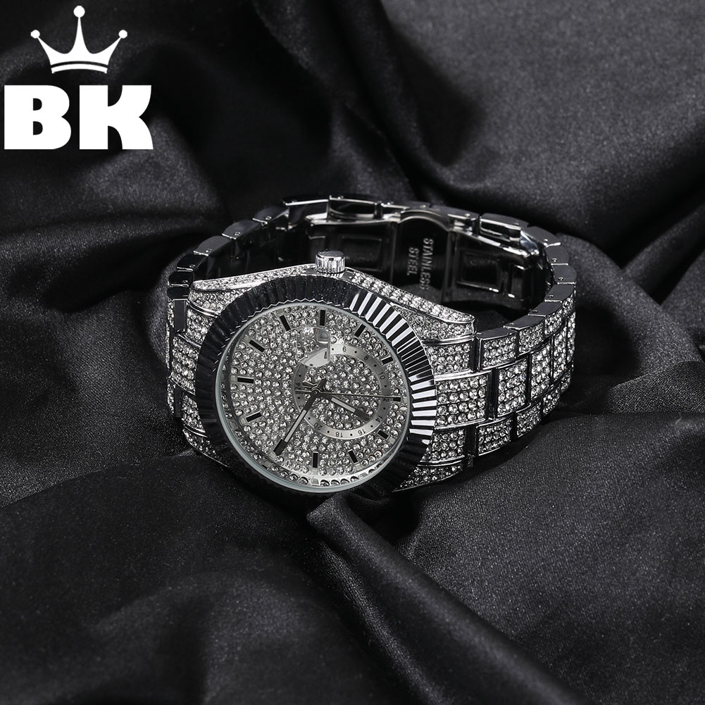 King'S Jewelry Watches - BLING kral erkek saati tam buzlu
