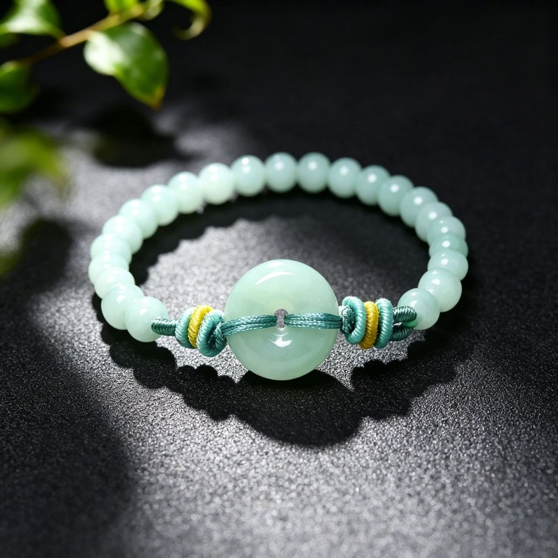 Charm Bracelet Beads - Doğal Gerçek Zümrüt Mavi Su Barış