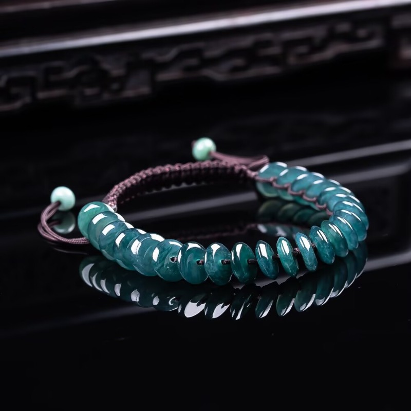 Charm Bracelet Beads - Doğal Gerçek Zümrüt Mavi Su Abaküs