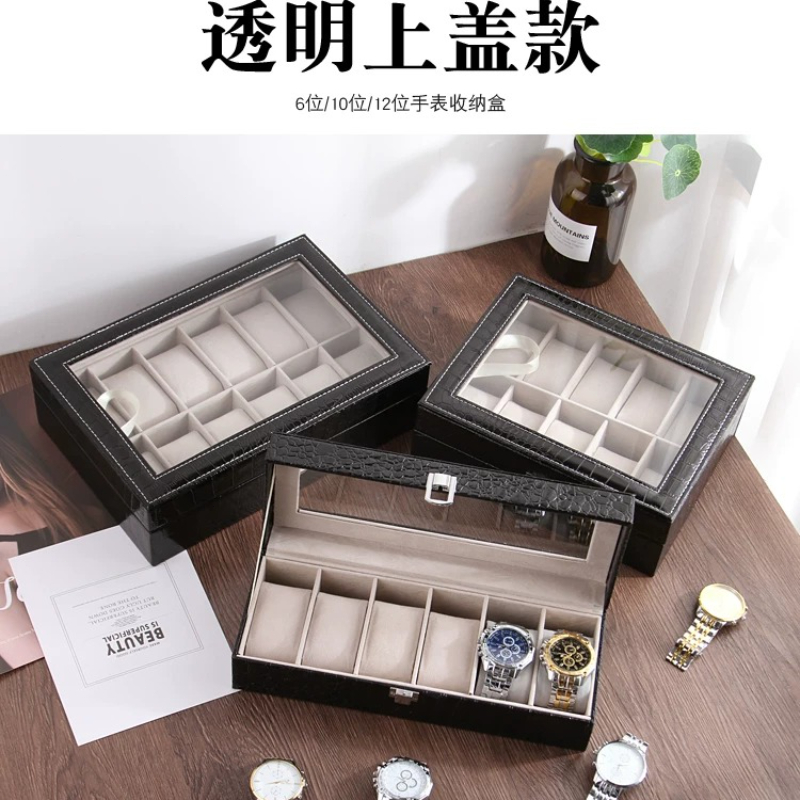 Jewelry Organizer Watches - Avrupa Deri Saat Saklama Kutusu Hediye