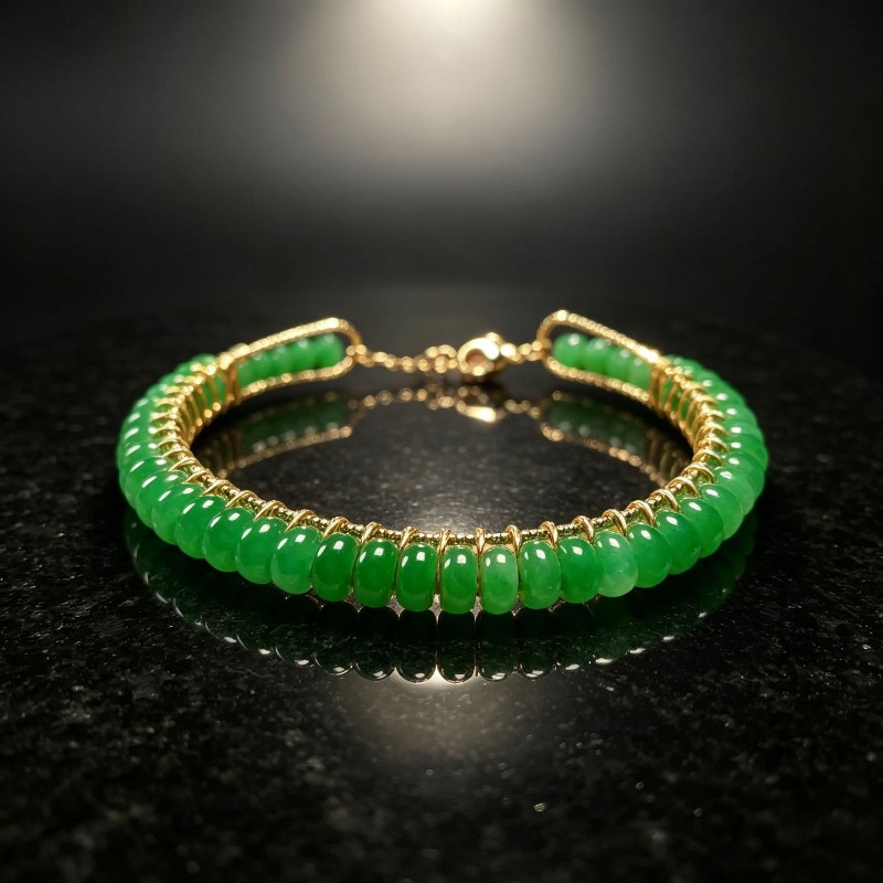 Charm Bracelet Beads - Doğal Kuru Mavi Yeşim Taşı Boncuklu