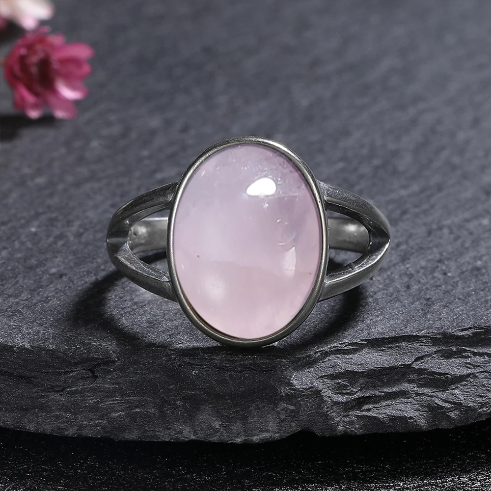 Turquoise Stone Ring - S925 Gümüş Yüzük Büyük 10*14mm Oval