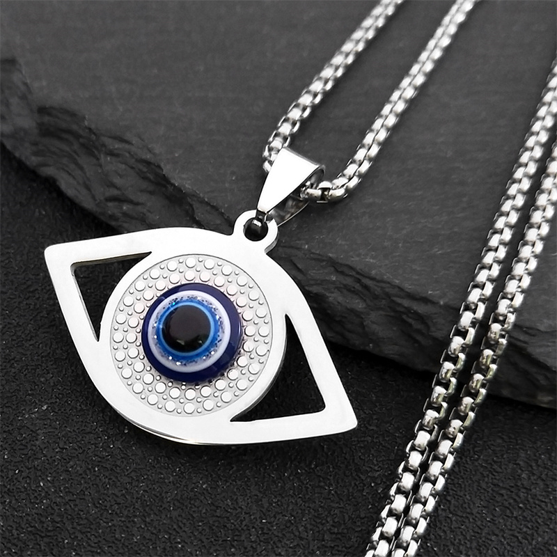 The Jewelry & Watches - İslam Hamsa Nazar Boncuklu Kolye Paslanmaz