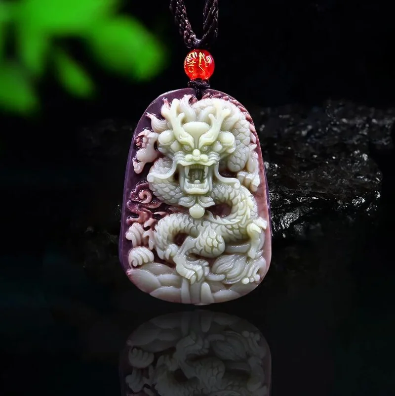 The Jewelry & Watches - Mor Robe yeşim ejderha kolye kolye