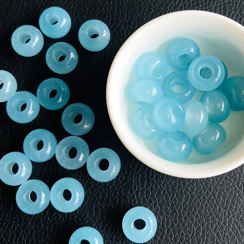 Charm Bracelet Beads - 10 adet Doğal Deniz Mavisi, Büyük