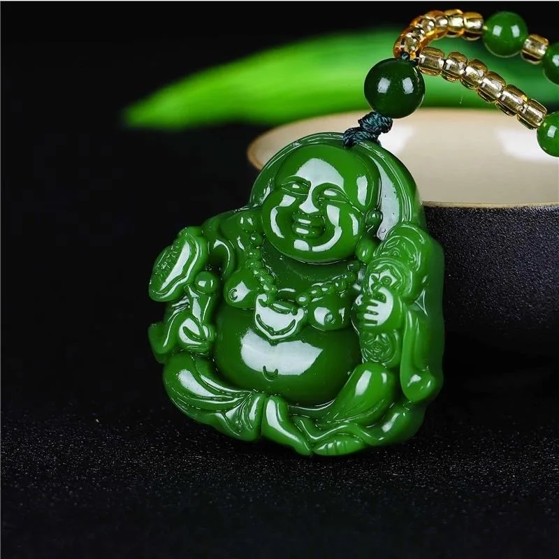 Çin yeşil yeşim Maitreya buda  - The Jewelry & Watches incelemesi ve fiyatı