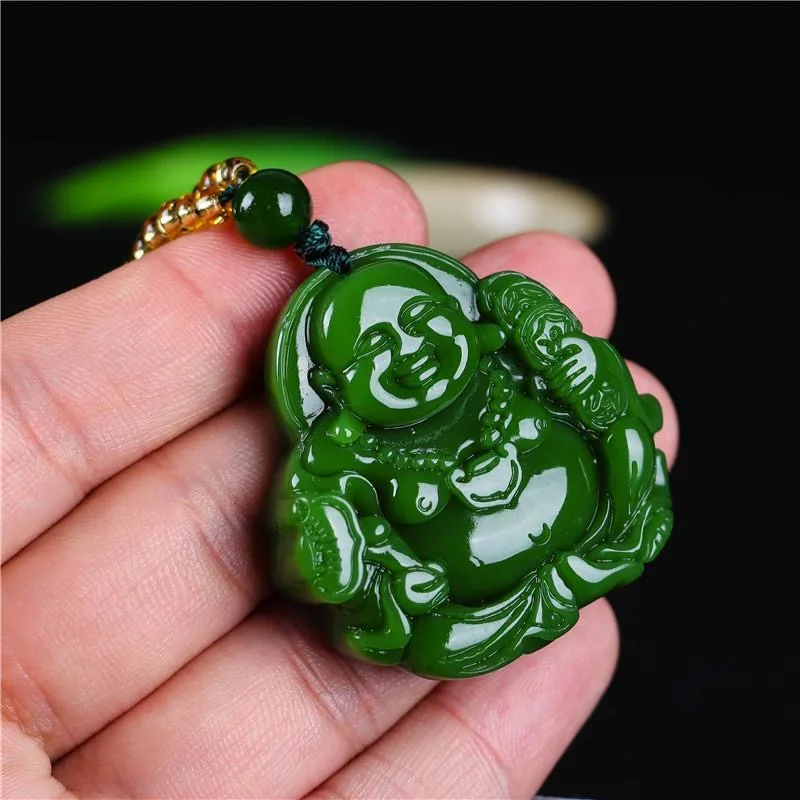 Çin yeşil yeşim Maitreya buda  - The Jewelry & Watches incelemesi ve fiyatı