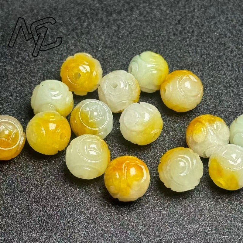 5 adet Doğal Sarı Zümrüt Yeşim - Charm Bracelet Beads incelemesi ve fiyatı
