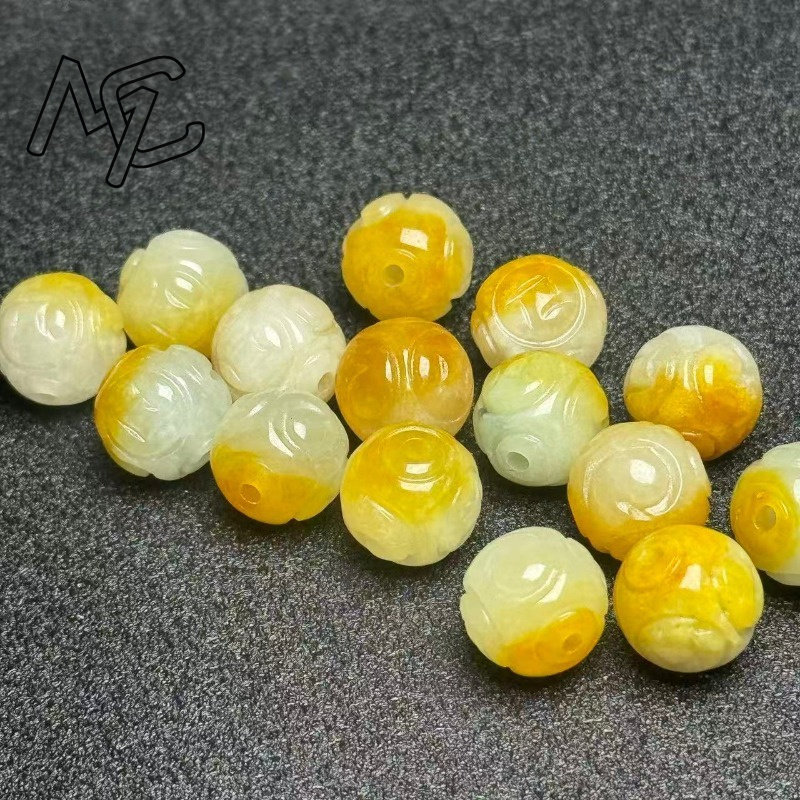 5 adet Doğal Sarı Zümrüt Yeşim - Charm Bracelet Beads incelemesi ve fiyatı