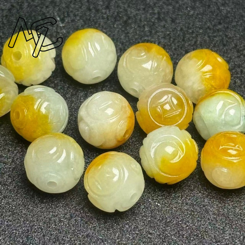 5 adet Doğal Sarı Zümrüt Yeşim - Charm Bracelet Beads incelemesi ve fiyatı