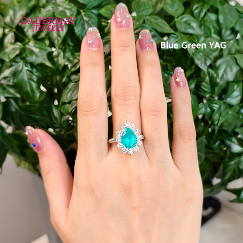 S925 Lab Paraiba Yüzükleri S92 - Moissanite Ring incelemesi ve fiyatı