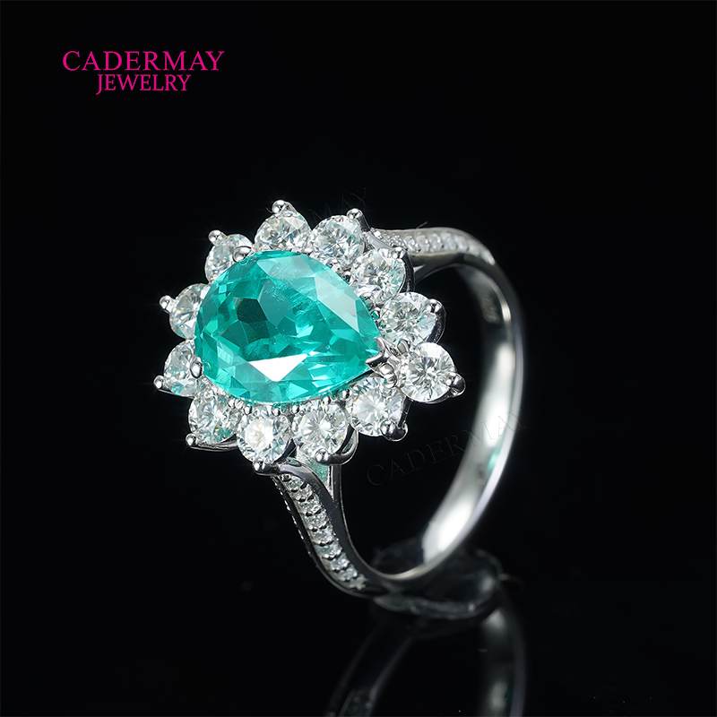 S925 Lab Paraiba Yüzükleri S92 - Moissanite Ring incelemesi ve fiyatı