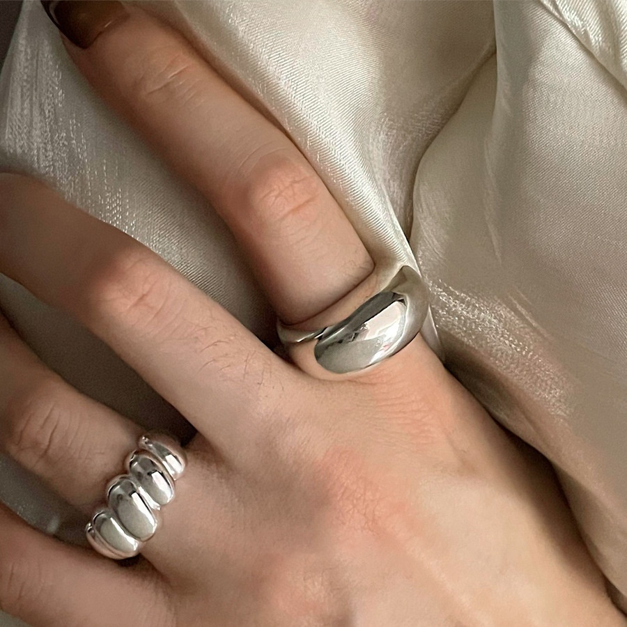 2 adet minimalist gümüş yüzük  - Minimalist Ring Stackable incelemesi ve fiyatı