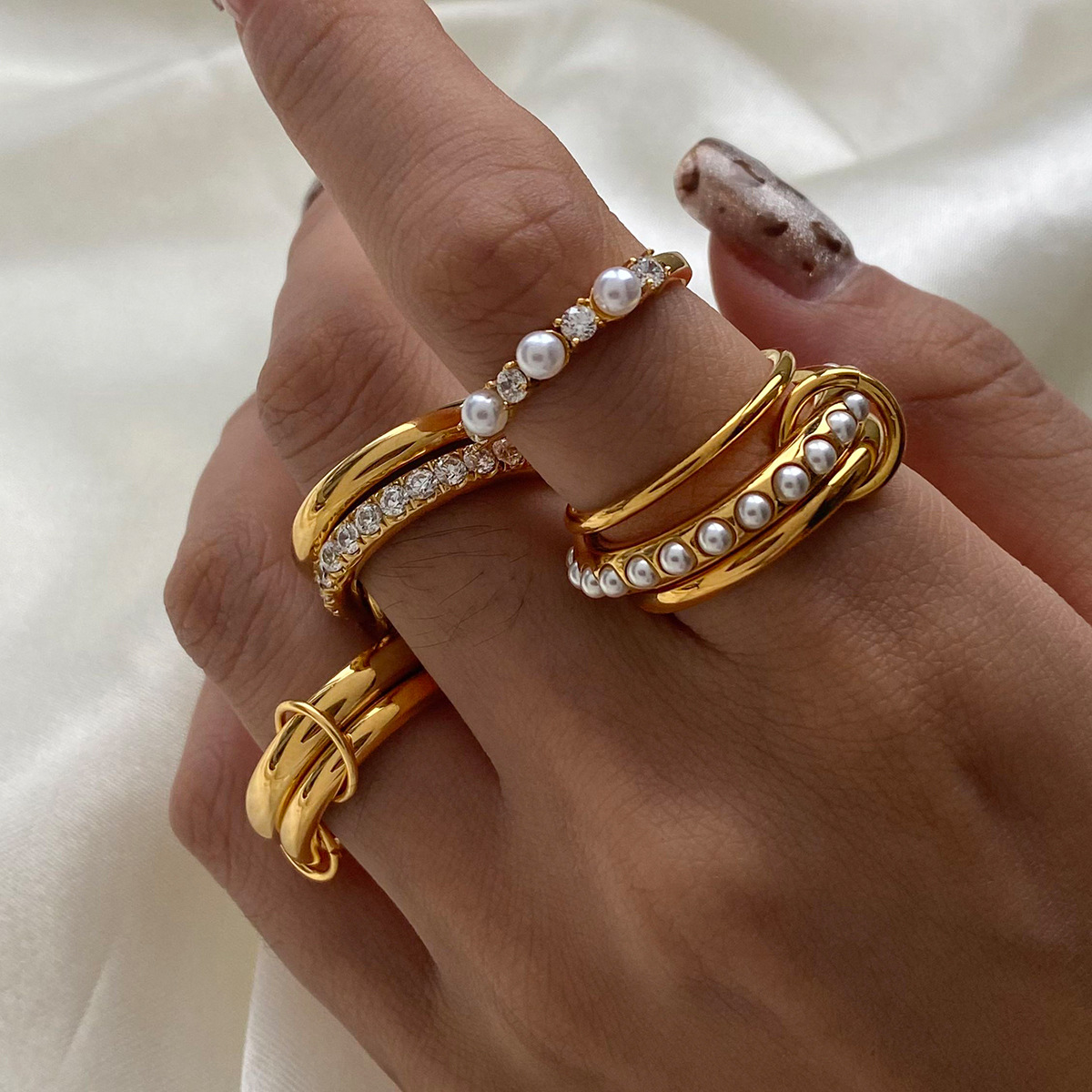 Minimalist Şık Açık Ayarlanabi - Minimalist Ring Stackable incelemesi ve fiyatı
