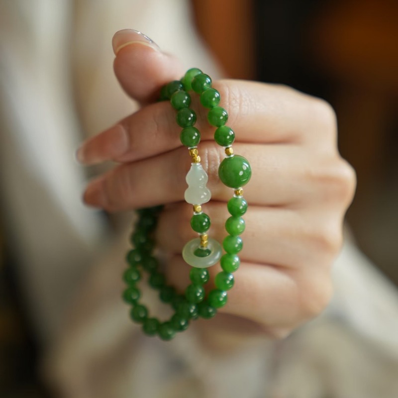 Doğal Yeşim Yeşili Çift Dairel - Charm Bracelet Beads incelemesi ve fiyatı