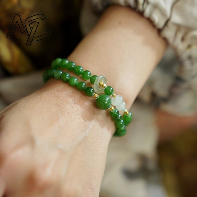 Doğal Yeşim Yeşili Çift Dairel - Charm Bracelet Beads incelemesi ve fiyatı