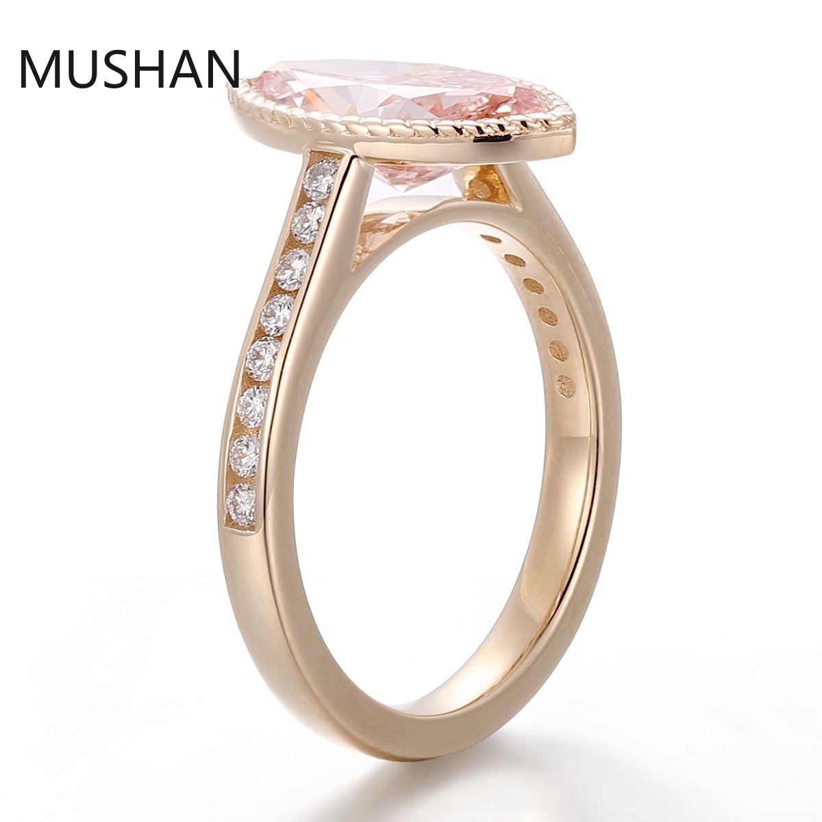 MUSHAN Lüks Özel Tasarım 14K 1 - Moissanite Ring incelemesi ve fiyatı