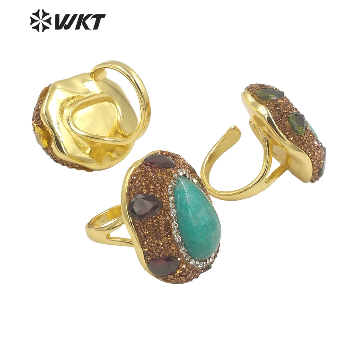 WT-R498 Toptan Doğal Amazonit  - Turquoise Stone Ring incelemesi ve fiyatı