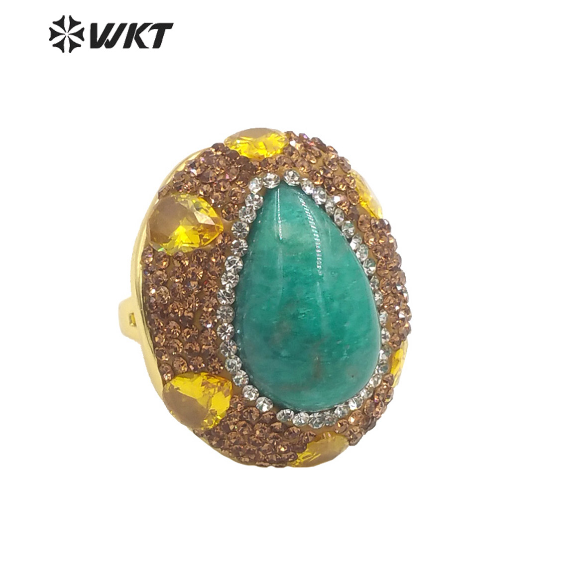 WT-R498 Toptan Doğal Amazonit  - Turquoise Stone Ring incelemesi ve fiyatı