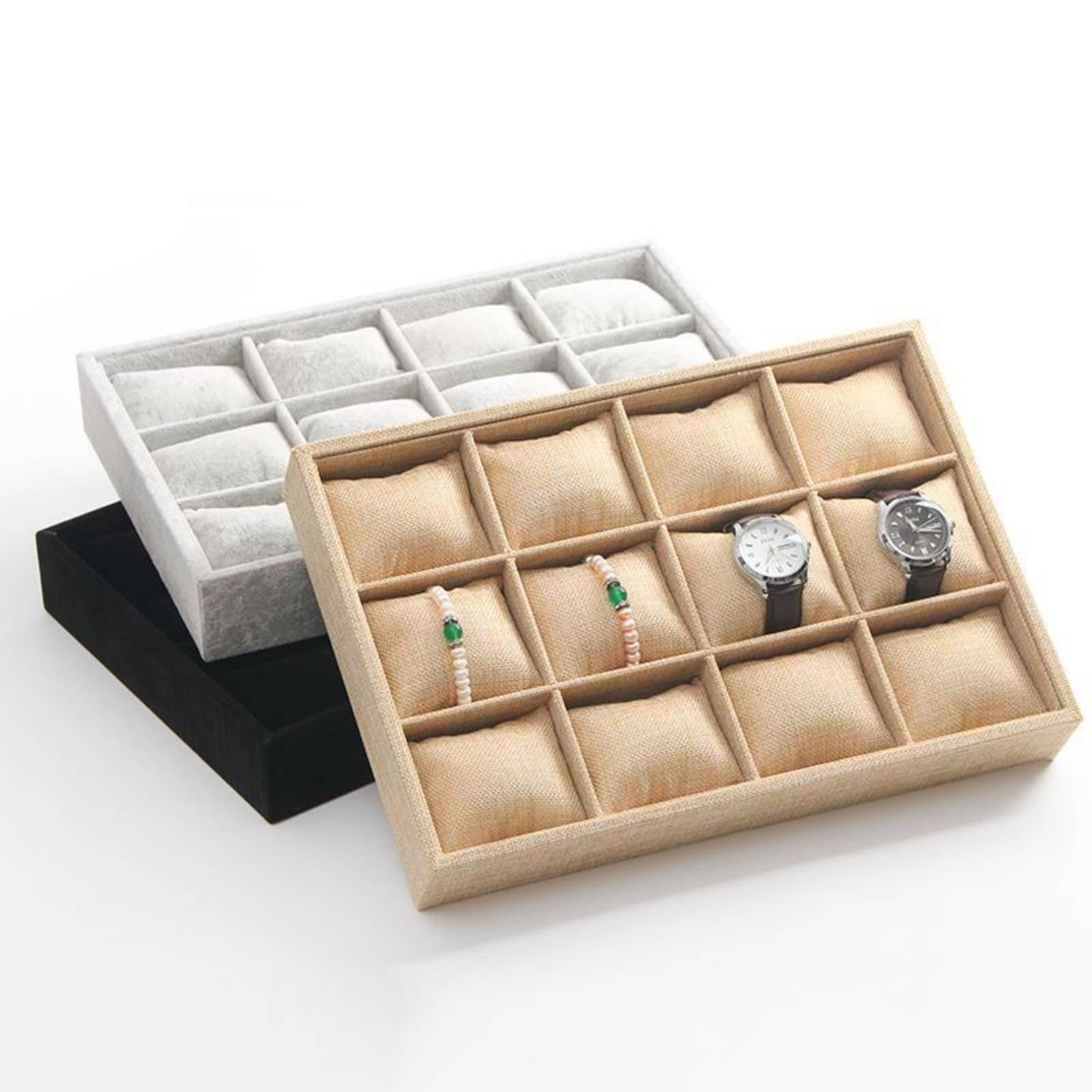 Keten Kumaş Takı Tutucu Açık Ü - Jewelry Box Watches Bracelets incelemesi ve fiyatı