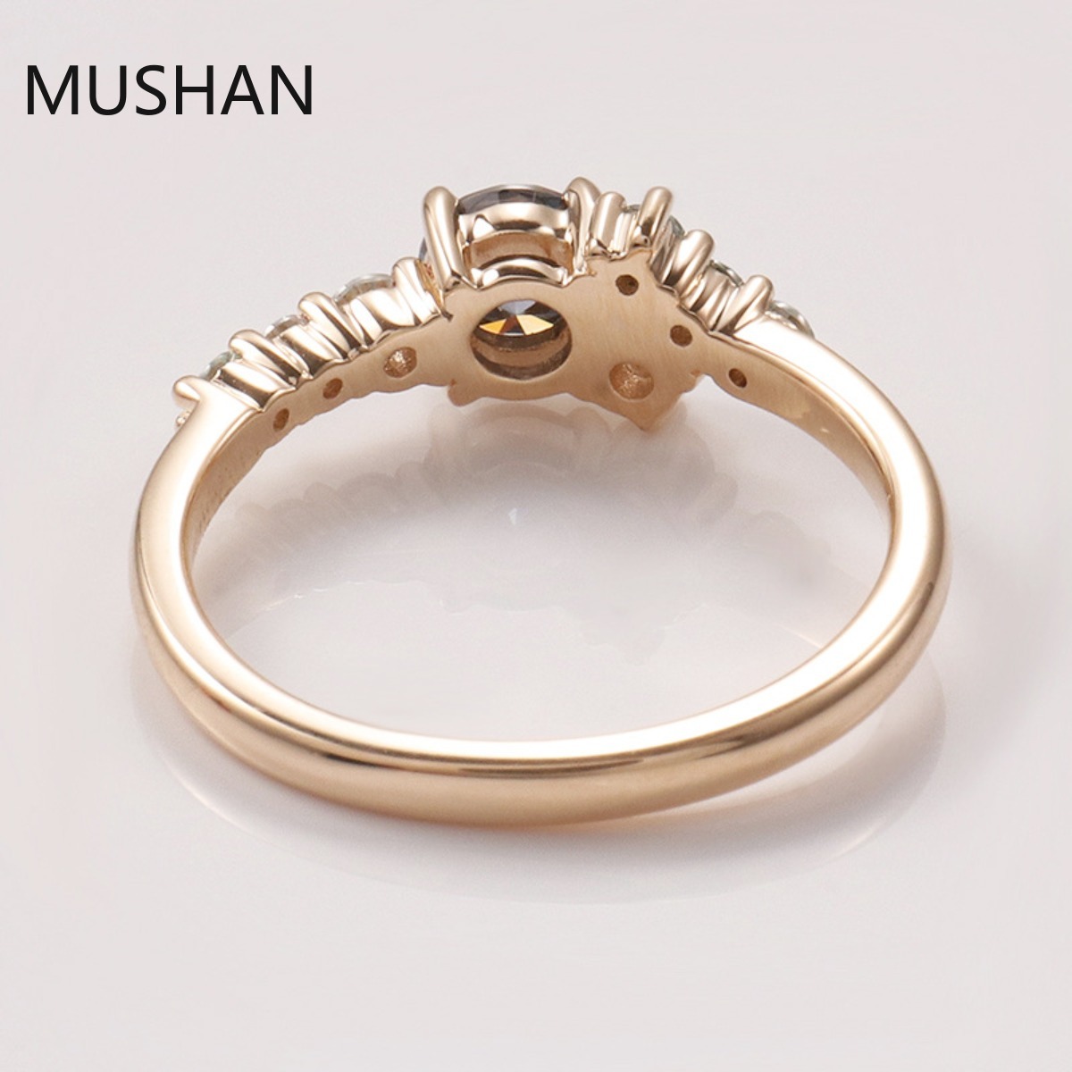 MUSHAN Lüks Özel Tasarım 14K 1 - Moissanite Ring incelemesi ve fiyatı