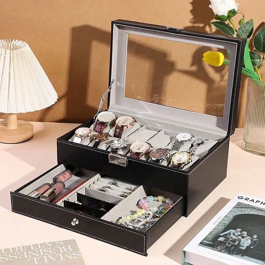 12 Bölmeli Çekmeceli Saat Kutu - Jewelry Organizer Watches incelemesi ve fiyatı