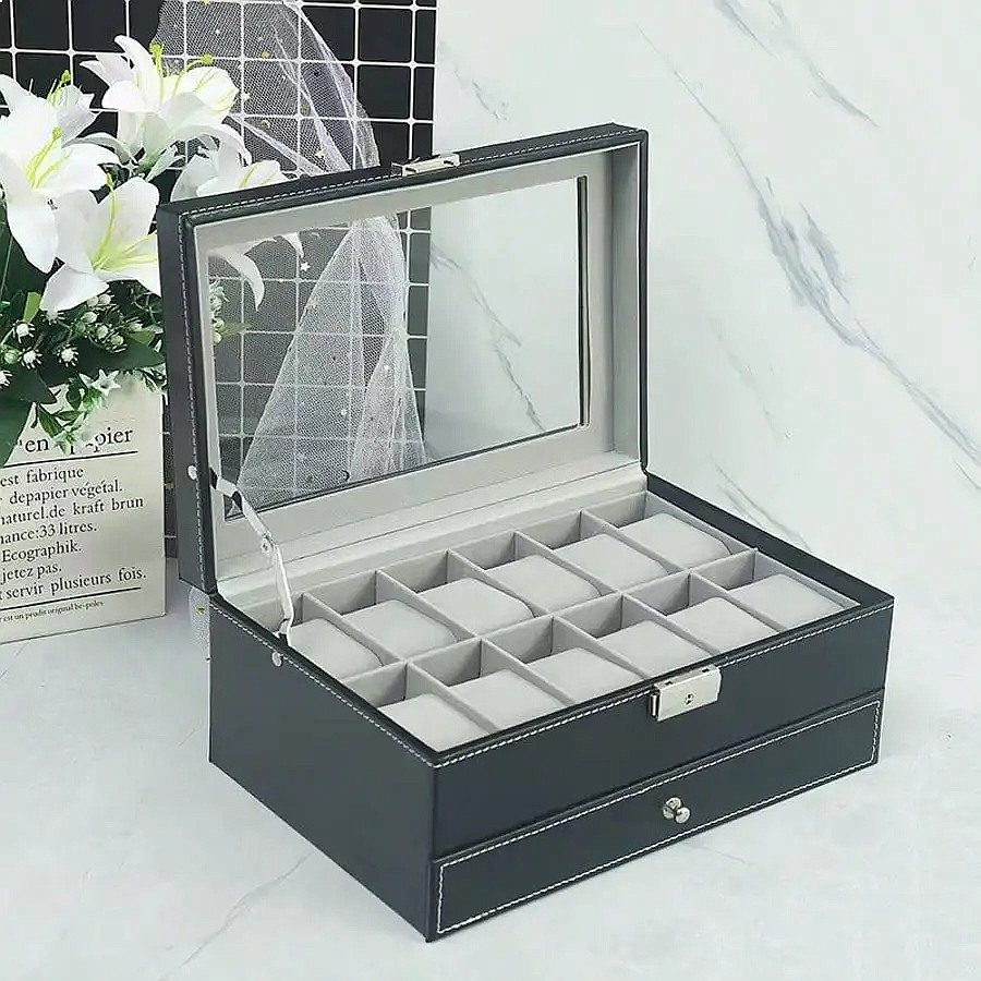 12 Bölmeli Çekmeceli Saat Kutu - Jewelry Organizer Watches incelemesi ve fiyatı