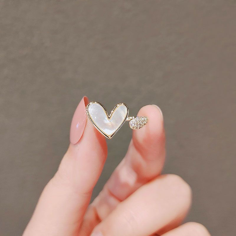 Geometrik Kalp Yüzük Ayarlanab - Minimalist Ring Stackable incelemesi ve fiyatı