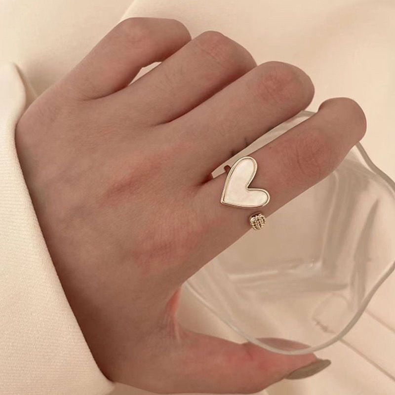 Geometrik Kalp Yüzük Ayarlanab - Minimalist Ring Stackable incelemesi ve fiyatı