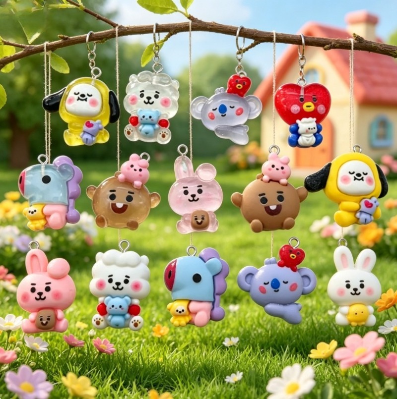 7 adet BT21 Reçine Karikatür F - Charm Bracelet Beads incelemesi ve fiyatı