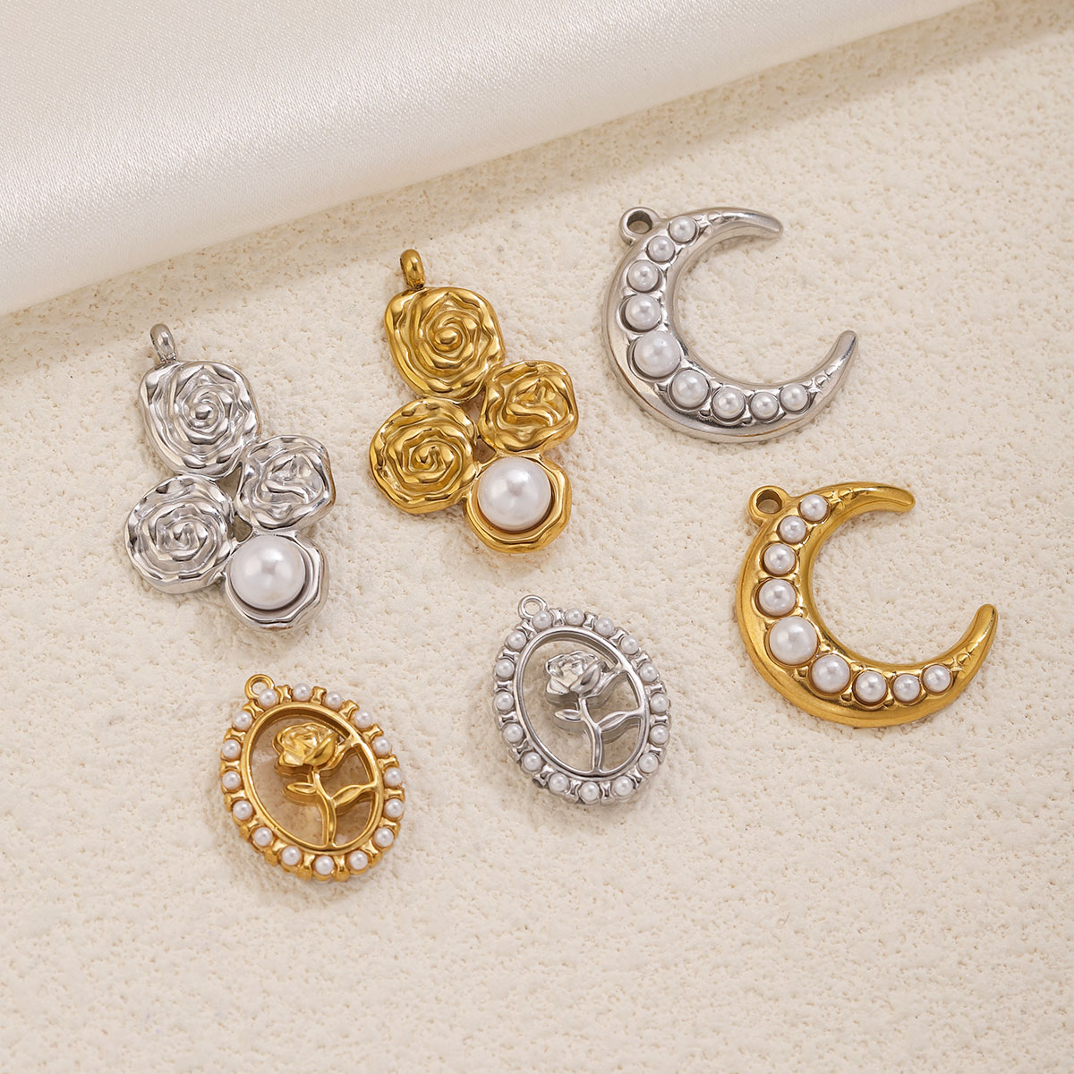 5 adet paslanmaz çelik 18K alt - Moon Star Earrings incelemesi ve fiyatı