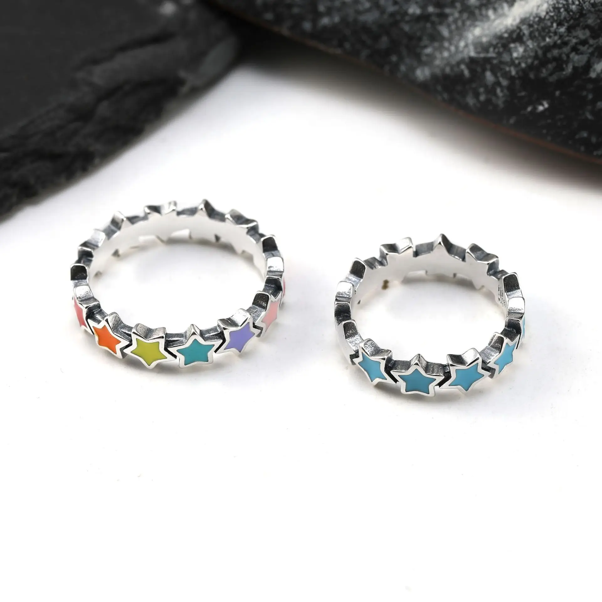 S925 Gümüş Kaplama, Vintage Ta - Minimalist Ring Stackable incelemesi ve fiyatı