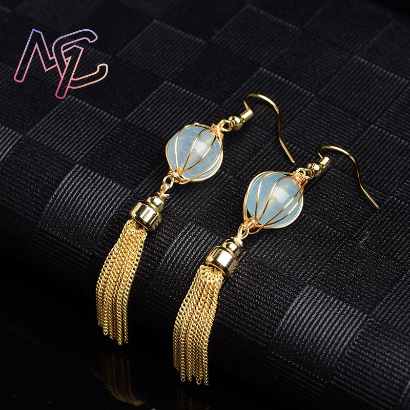 Mavi Doğal Yeşim Boncuk Küpe M - Charm Bracelet Beads incelemesi ve fiyatı