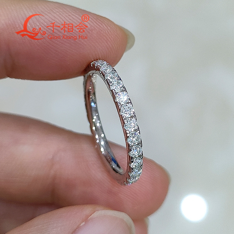 Katı 10k 14k 18k altın 2mm Moz - Moissanite Ring incelemesi ve fiyatı