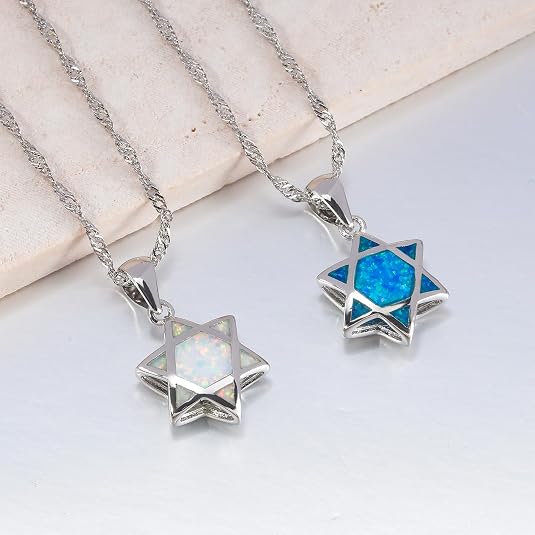 Davut Yıldızı Opal Kolye Ucu T - The Jewelry & Watches incelemesi ve fiyatı
